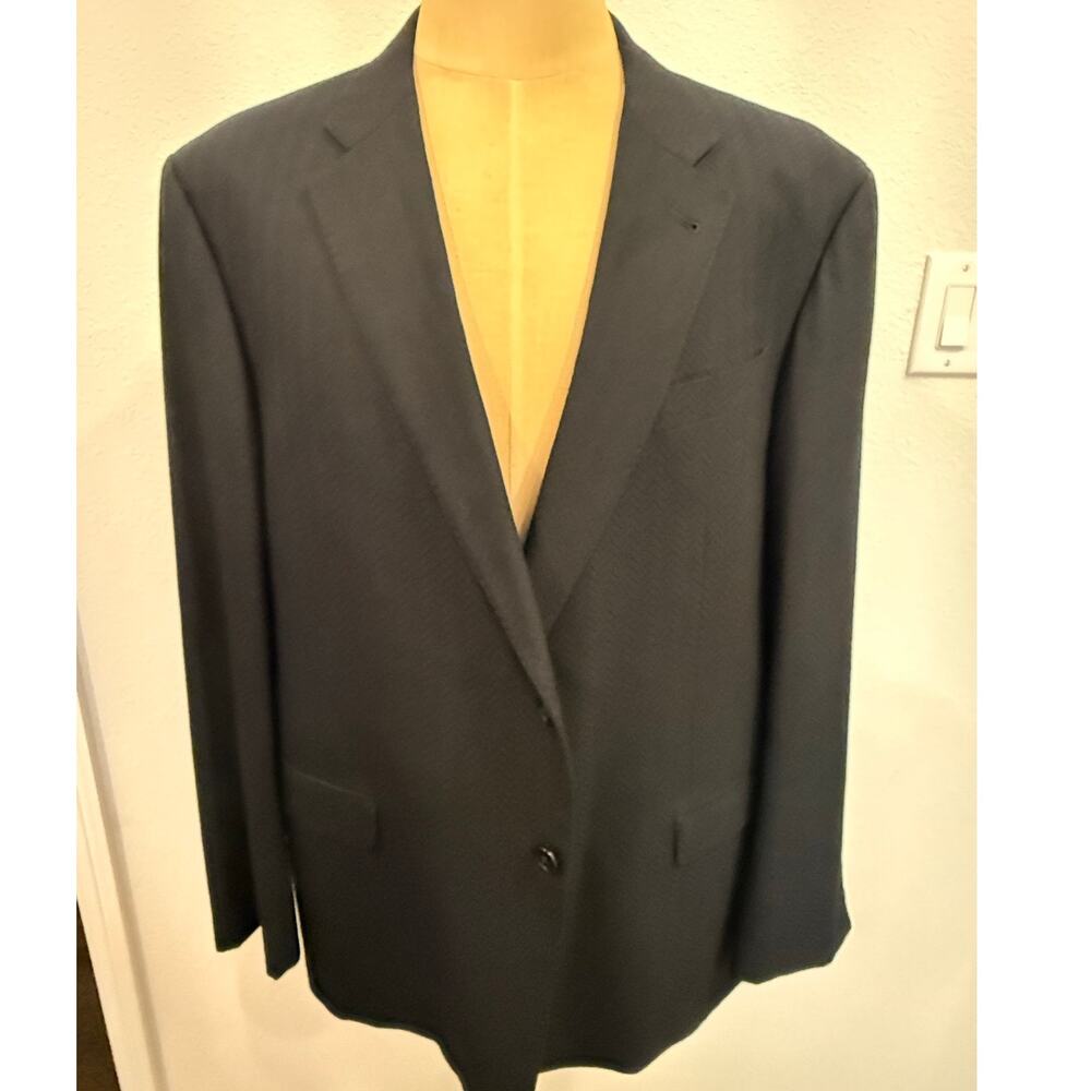 ARMANI COLLEZIONI  Black Cheron Patterned G Line Sport Coat Jacket Blazer 48 R